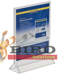 Suport din plastic pentru  informație dublu, 150x200 mm,  BUROMAX